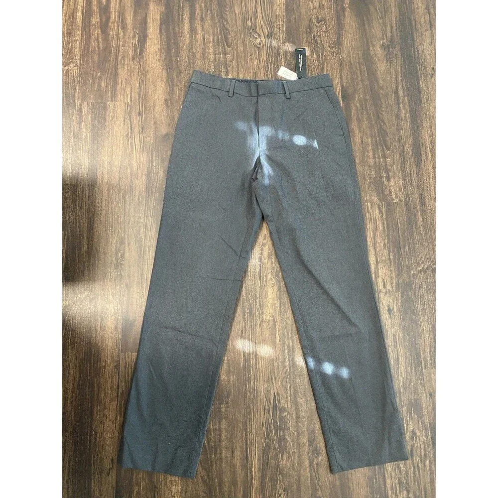 Banana Republic Mens Standard Fit Dress Pants Slim Fit 33x31 Gray Patterned act